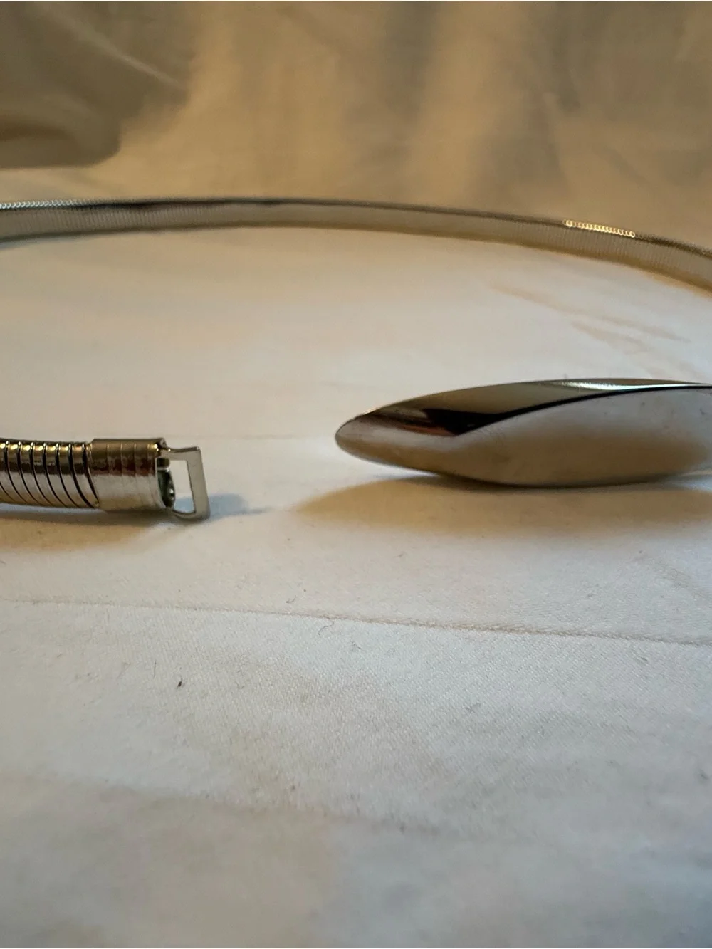 Sterling Silver Omega Snake Chain Belt